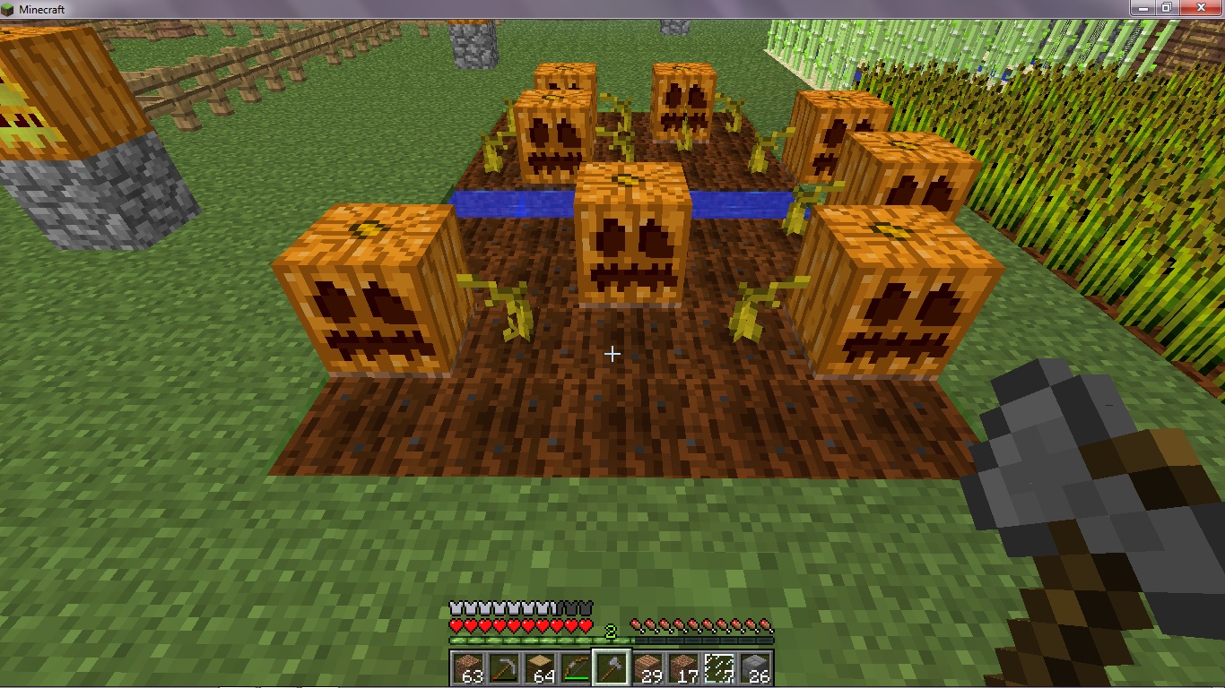 Minecraft: Plantação de Abóboras (Pumpkins)