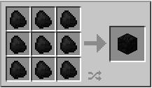 Bloco de carvão -Minecraft